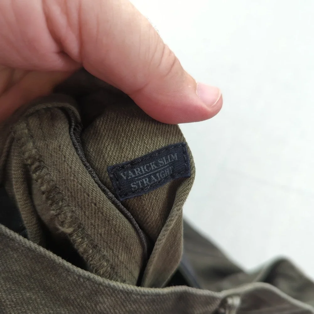 Polo Ralph Lauren Jeans Mens 34x30 Green Varick Slim Straight Preppy Casual